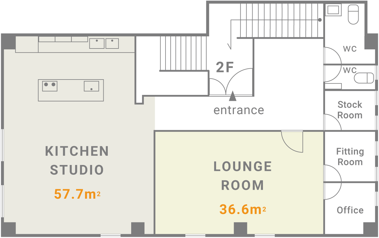 ZOU CREATIVE KITCHENのフロアマップ